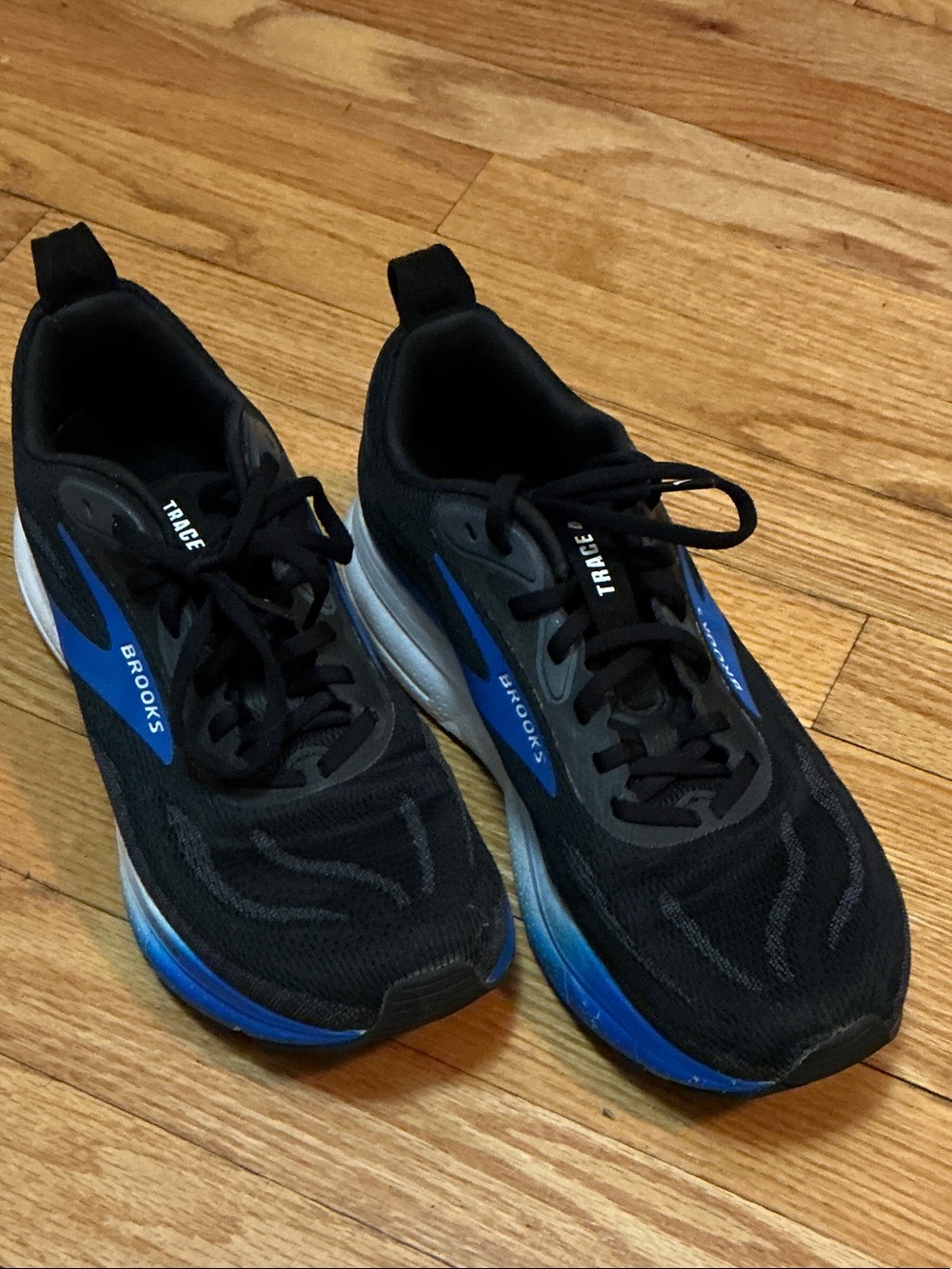 Brooks Trace 4 Running Shoes Sneakers Black Blue Men 8.5